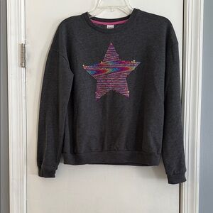 Colorful Star Kids Sweatshirt - Charcoal